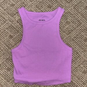 xs purple cropped tank top wild n fable